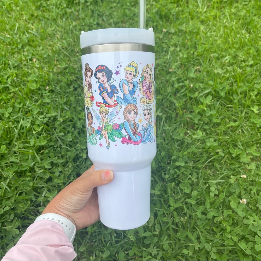 Disney Princess Brand new 40 oz double wall stainless travel office tumb… - Picture 5 of 9